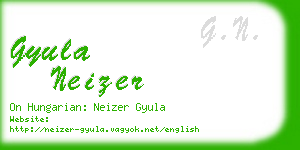 gyula neizer business card